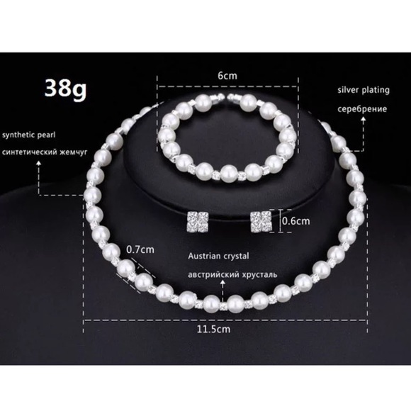 🌟 Crystal Pearl Wedding Party Set - Picture 3 of 5